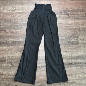 Women's Black High-Waisted Maternity Pants